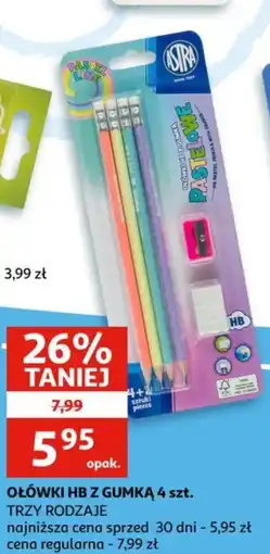 Auchan Ołówki HB z gumką oferta