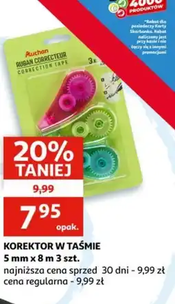Auchan Korektor w taśmie oferta