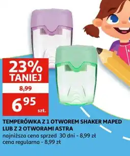 Auchan Temperówka z 1 otworem Shaker Maped lub z 2 otworami Astra oferta