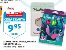 Auchan Flamastry Psi Patrol, Pusheen lub Stitch oferta