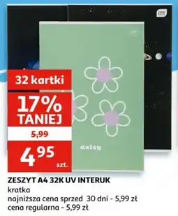 Auchan Zeszyt A4 32K UV Interdruk oferta