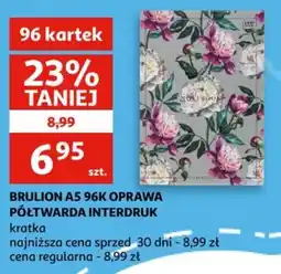 Auchan Brulion A5 96K Oprawa Półtwarda Interdruk oferta