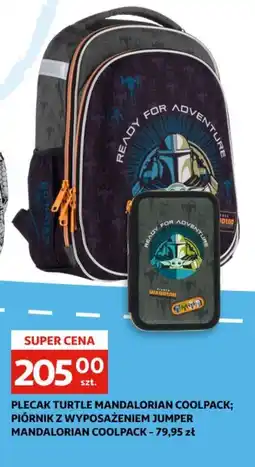Auchan Plecak Turtle Mandalorian Coolpack; Piórnik z wyposażeniem Jumper Mandalorian Coolpack oferta