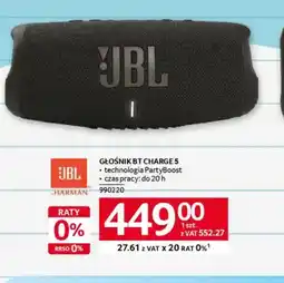 Selgros Głośnik BT Charge 5 JBL oferta