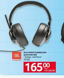 Selgros Słuchawki gamingowe JBL Quantum 200 oferta