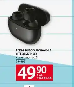 Selgros Redmi Buds Słuchawki 3 Lite XI M2110E1 oferta