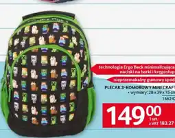 Selgros Plecak 3-komorowy Minecraft oferta
