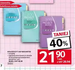 Selgros Kołozeszyt A4/100 kartek oferta