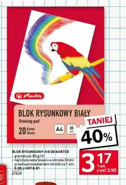 Selgros Blok rysunkowy biały oferta