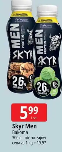 E.Leclerc Jogurt pistacjowy Bakoma Men Skyr Protein oferta