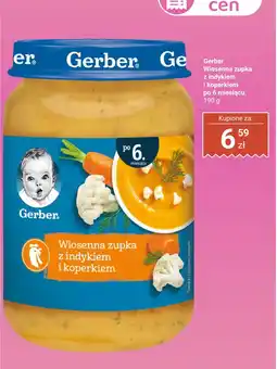 Biedronka Zupka Wiosenna z indykiem i koperkiem po 6 miesiącu Gerber oferta