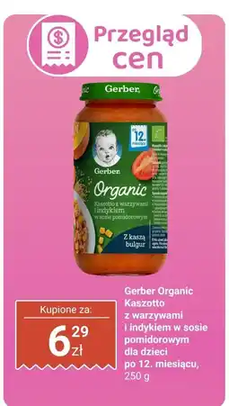 Biedronka Kaszotto Gerber Organic z warzywami i indykiem w sosie pomidorowym dla dzieci po 12. miesiącu oferta