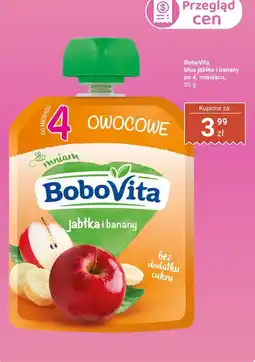 Biedronka Mus BoboVita jabłka i banany po 4. miesiącu oferta