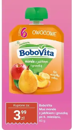 Biedronka Mus BoboVita morele z jabłkiem i gruszką po 6. miesiącu oferta