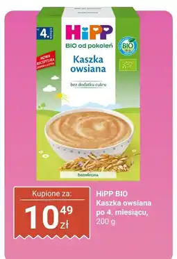 Biedronka Kaszka HIPP BIO owsiana po 4. miesiącu oferta