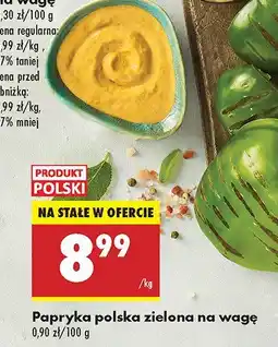 Biedronka Papryka zielona polska na wagę Biedronka oferta