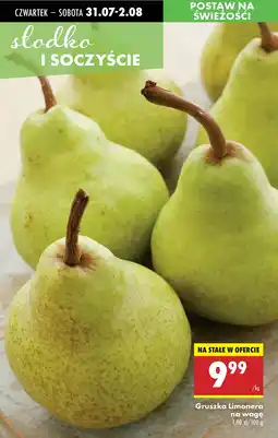 Biedronka Gruszka Limonera na wagę Biedronka oferta