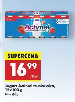Biedronka Jogurt Actimel truskawka oferta