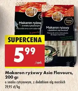 Biedronka Makaron ryżowy o smaku cytrynowym z dodatkiem alg morskich Asia Flavours oferta