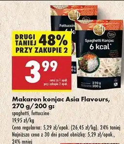 Biedronka Makaron konjac Asia Flavours, spaghetti, fettucine oferta