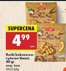 Biedronka Ciastka rurki kokosowo-ryżowe Kaset mango oferta