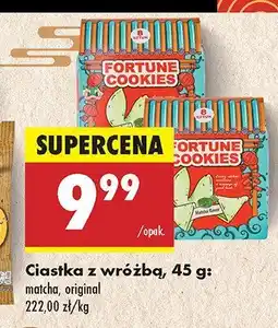 Biedronka Ciastka z wróżbą matcha, original Fortune Cookies oferta