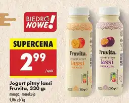 Biedronka Jogurt pitny lassi marakuja Fruvita oferta