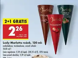 Biedronka Lody Marletto rożek różne rodzaje oferta