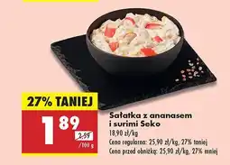 Biedronka Sałatka z ananasem i surimi Seko oferta