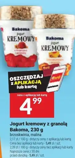 Twój Market Jogurt kremowy z granolą Bakoma oferta
