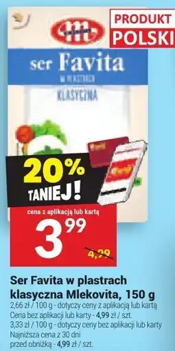 Twój Market Ser Favita w plastrach klasyczna Mlekovita oferta