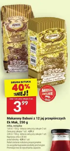 Twój Market Makaron Babuni z 12 jaj przepiórczych Ek Mak oferta