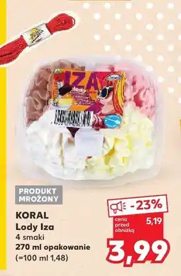 Kaufland Lody Iza, 4 smaki Koral oferta