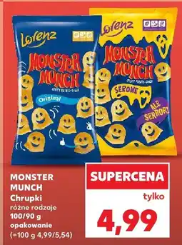 Kaufland Chrupki Monster Munch, różne rodzaje oferta