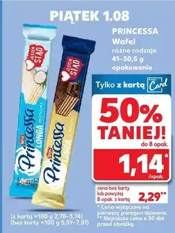 Kaufland Wafel Princessa, różne rodzaje oferta