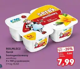 Kaufland Serek homogenizowany waniliowy 4-pak Rolmlecz oferta