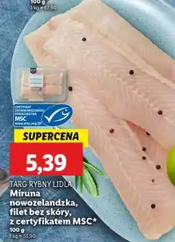 Lidl Miruna nowozelandzka, filet bez skóry, z certyfikatem MSC oferta