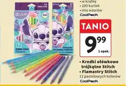 Intermarche Kredki ołówkowe trójkątne Stitch/Flamastry Stitch oferta