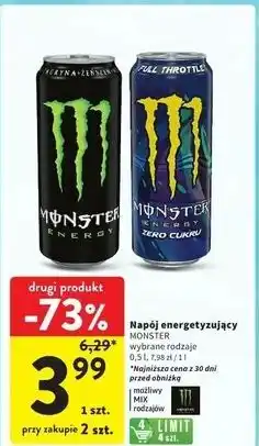 Intermarche Napój energetyczny zero Monster Energy Full Throtle oferta