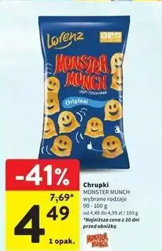 Intermarche Chrupki original Lorenz Monster Munch oferta