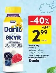 Intermarche Jogurt skyr owoce leśne Danone Danio oferta