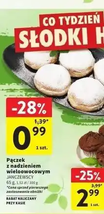 Intermarche Pączek z nadzieniem wieloowocowym Janczewscy oferta