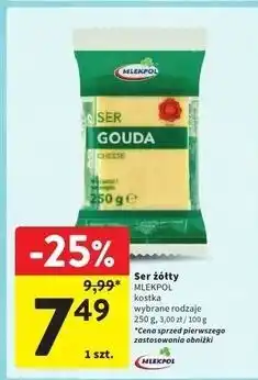 Intermarche Ser gouda - kawałek Mlekpol oferta