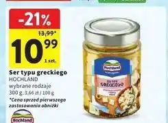 Intermarche Ser typu greckiego w kostkach z oliwkami i papryką oleju Hochland oferta