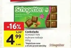 Intermarche Czekolada mleczna z orzechami Schogetten oferta