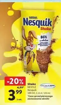 Intermarche Napój shake czekoladowy Nesquik oferta