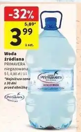 Intermarche Woda niegazowana Primavera oferta