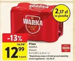 Intermarche Piwo Warka oferta