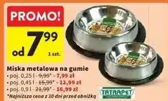 Intermarche Miska metalowa na gumie 900 ml Tatrapet oferta