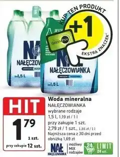 Intermarche Woda delikatnie gazowana Nałęczowianka oferta